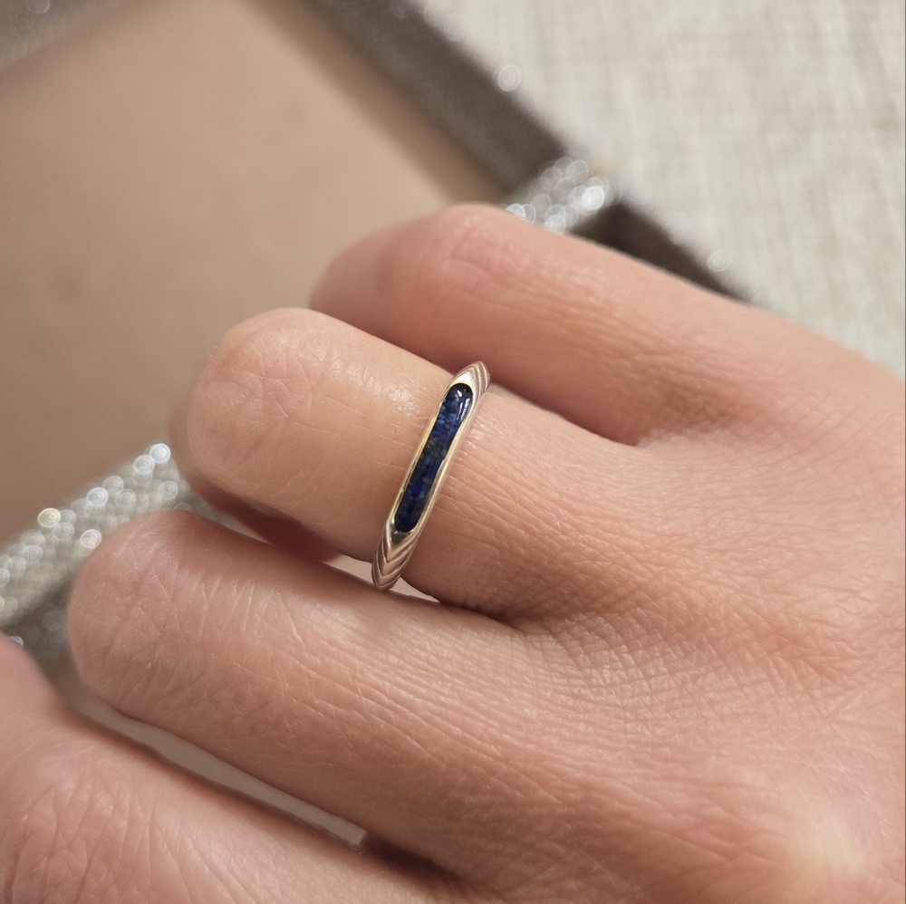American West Sterling Lapis Ring